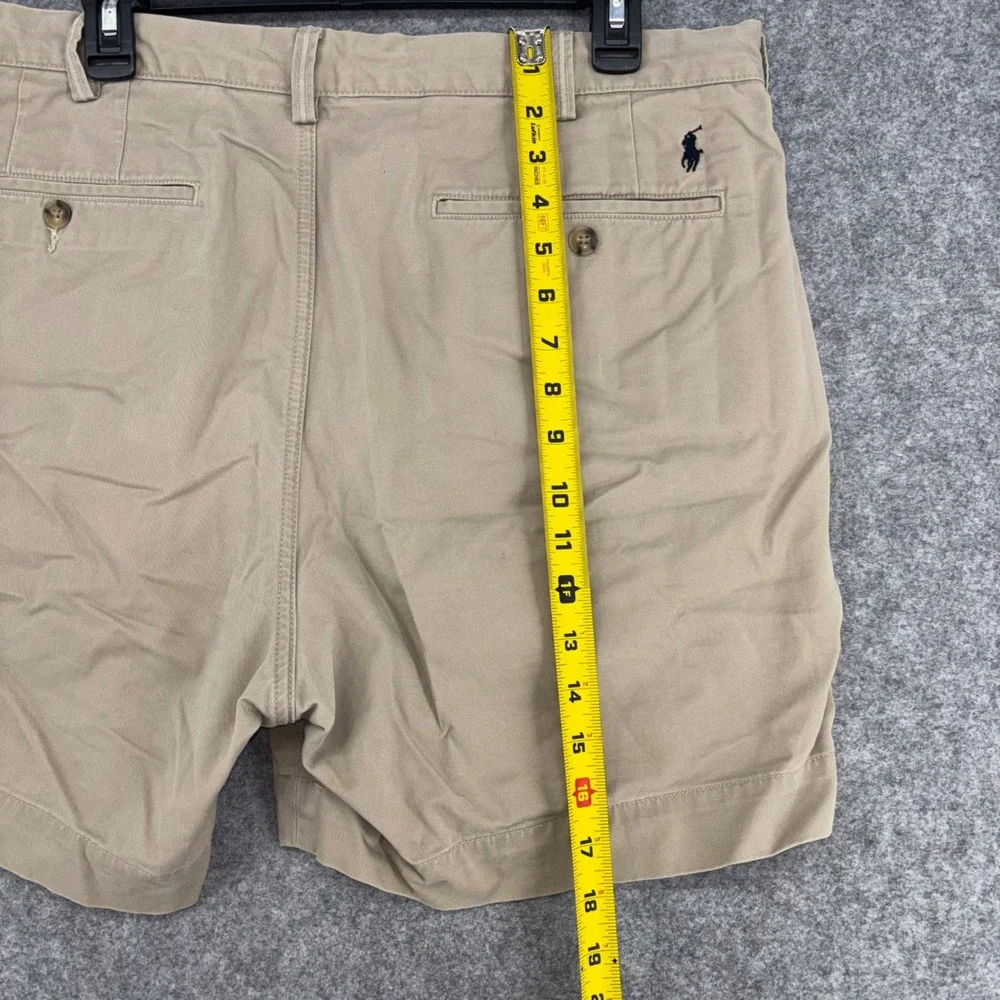 Polo Ralph Lauren Mens 36 Stretch Classic Fit Chino Shorts Tan Khaki Cotton